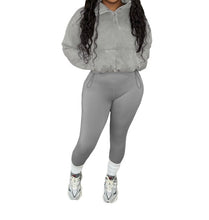 Load image into Gallery viewer, Cozy Fit Mineral washed Pull over Top & Yoga Pants Set