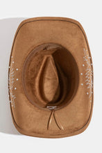 Load image into Gallery viewer, Studded Strap Rhinestone Decor Western Cowboy Hat