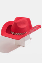 Load image into Gallery viewer, Studded Strap Rhinestone Decor Western Cowboy Hat