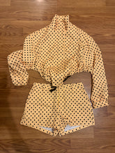 Load image into Gallery viewer, Right On Trend Polka Dot Jacket Shorts Set