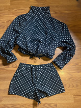 Load image into Gallery viewer, Right On Trend Polka Dot Jacket Shorts Set