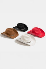 Load image into Gallery viewer, Studded Strap Rhinestone Decor Western Cowboy Hat
