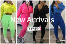 Load image into Gallery viewer, The Come up Two Piece Women&#39;s Zip and Elastic-Cinched Waist Oversized Set
