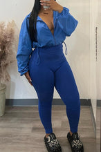 Load image into Gallery viewer, The Come up Two Piece Women&#39;s Zip and Elastic-Cinched Waist Oversized Set
