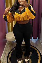 Load image into Gallery viewer, Color Block Workout Leggins Set W Cropped Jacket
