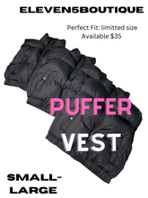 Load image into Gallery viewer, Black Puffer Vest
