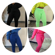 Load image into Gallery viewer, The Come up Two Piece Women&#39;s Zip and Elastic-Cinched Waist Oversized Set
