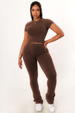 Load image into Gallery viewer, Easy Fit Mineral Washed Casual Loungewear 2pc Set
