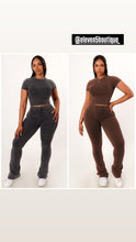 Load image into Gallery viewer, Easy Fit Mineral Washed Casual Loungewear 2pc Set
